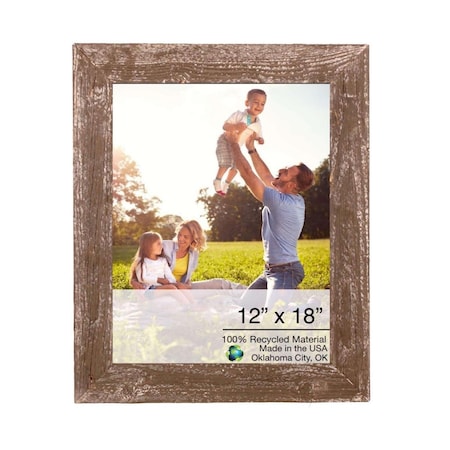 Palacedesigns 12 x 18 in. Rustic Farmhouse Brown Wood Picture Frame PA3670692